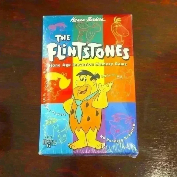 VINTAGE EUC TheFlintstones Stone age invention Memory Game 1992 Family Kid Game - Picture 1 of 4